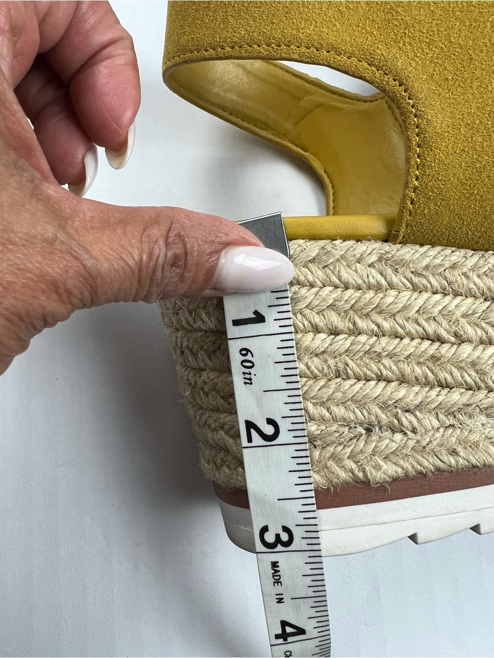 Marc Fisher MF Zain Leather-Suede Espadrille Wedge Sandals - Picture 10 of 12